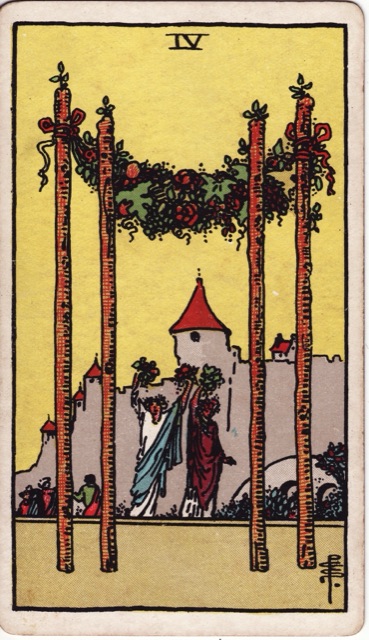 Cuatro de Bastos: significado en el Tarot