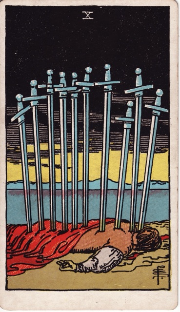 Diez de Espadas: significado en el Tarot