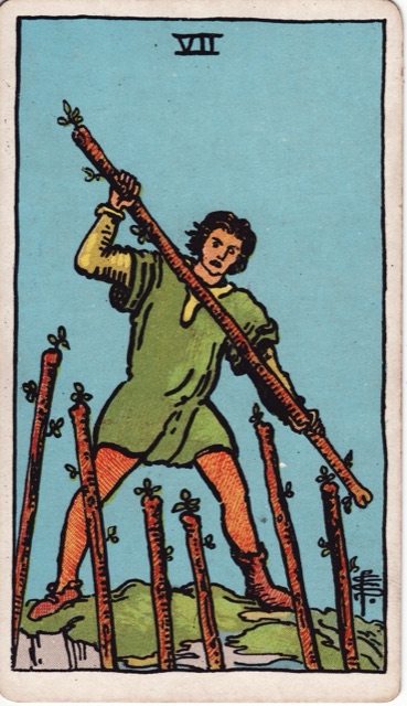 Siete de Bastos: significado en el Tarot