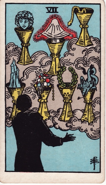 Siete de Copas: significado en el Tarot